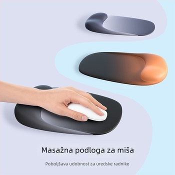 Gradientni miš s podrškom za zglob, protuklizna površina, memory pjena, uredska podloga za zglob, za žene