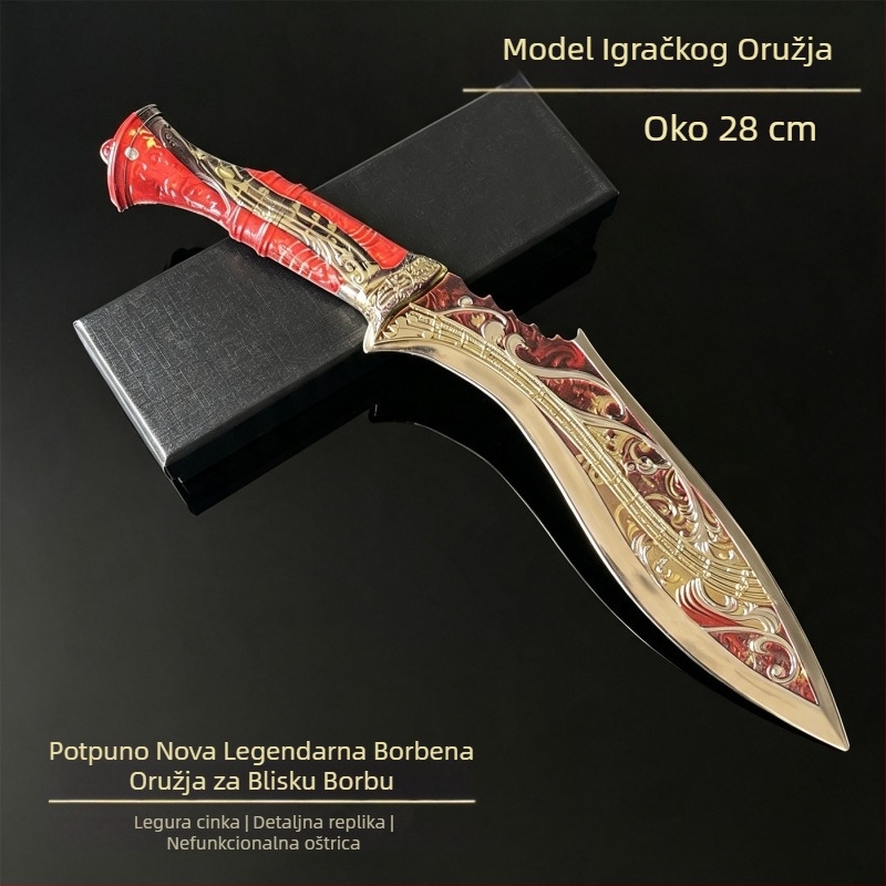 S9 Starfall Delta nož od cinkove legure – kolekcionarska figura za izlaganje, bez oštrine