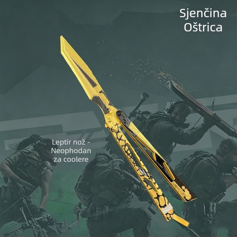 S9 Starfall Delta nož od cinkove legure – kolekcionarska figura za izlaganje, bez oštrine