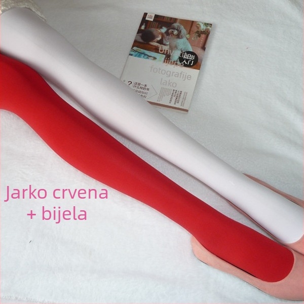 Ženske tajice u japanskom stilu s asimetričnim blokiranjem boja, lijeva i desna noga, AB Yin-Yang velur paneli