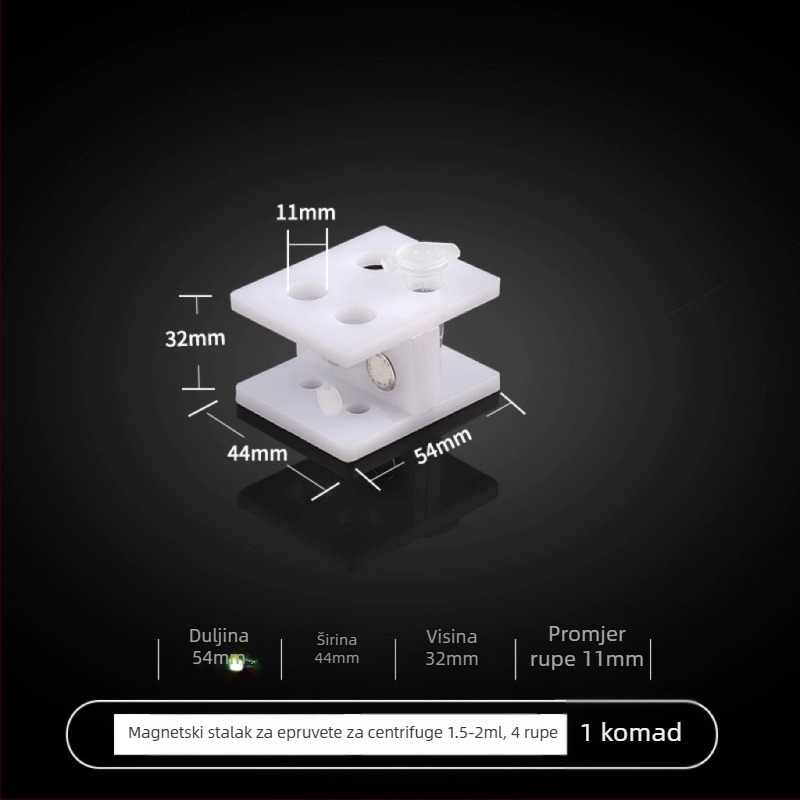 Plexiglas magnetski držač za epruvete za centrifugu 0,2–50 ml, kompatibilan s pločama s 8/12/24 otvora i biomagnetnim perlicama