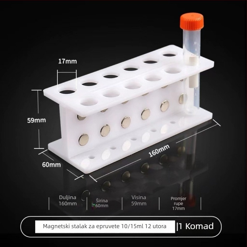 Plexiglas magnetski držač za epruvete za centrifugu 0,2–50 ml, kompatibilan s pločama s 8/12/24 otvora i biomagnetnim perlicama