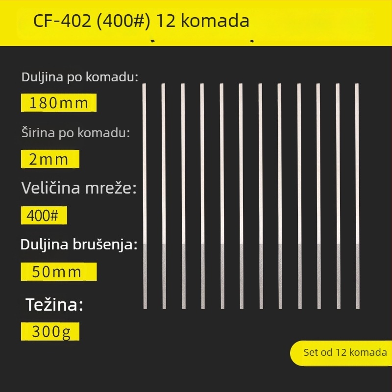 Nagibna dijamantna datoteka za industrijsko brušenje, završna obrada tvrdih metalnih rubova i izrada rukotvorina