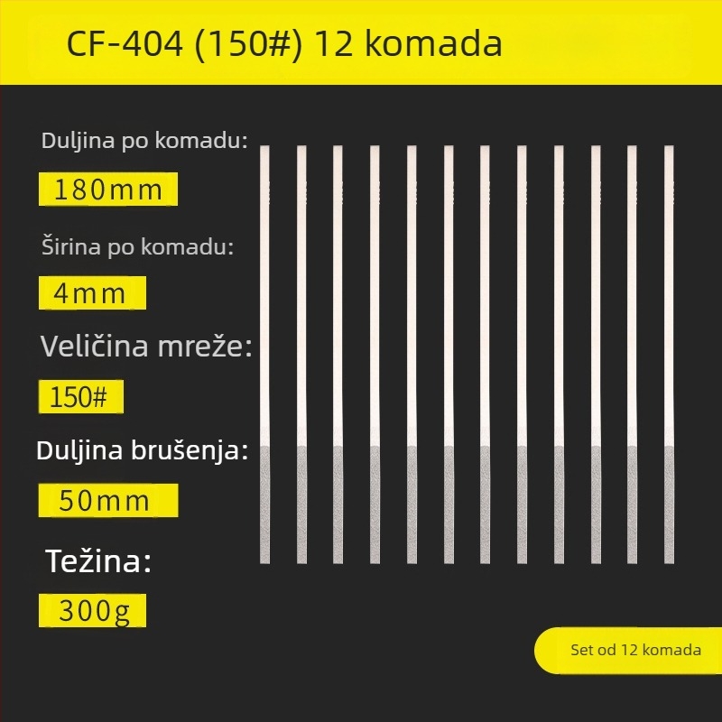 Nagibna dijamantna datoteka za industrijsko brušenje, završna obrada tvrdih metalnih rubova i izrada rukotvorina