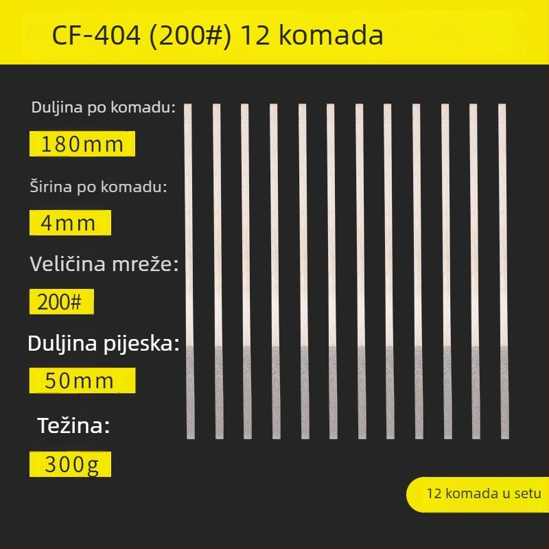 Nagibna dijamantna datoteka za industrijsko brušenje, završna obrada tvrdih metalnih rubova i izrada rukotvorina