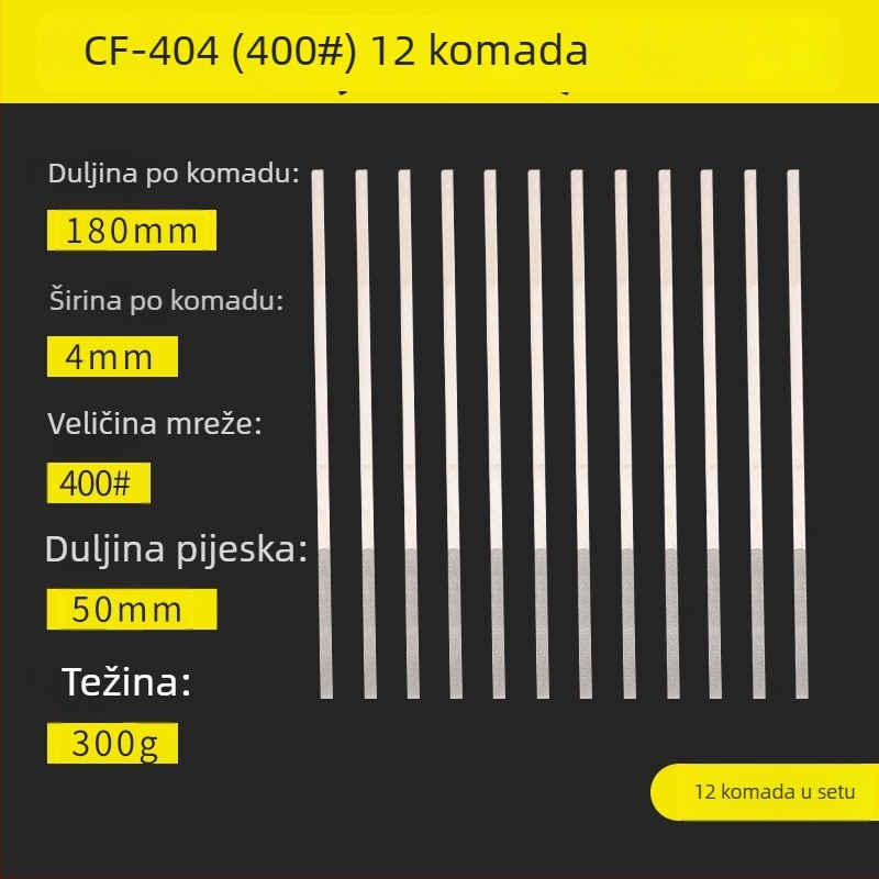 Nagibna dijamantna datoteka za industrijsko brušenje, završna obrada tvrdih metalnih rubova i izrada rukotvorina