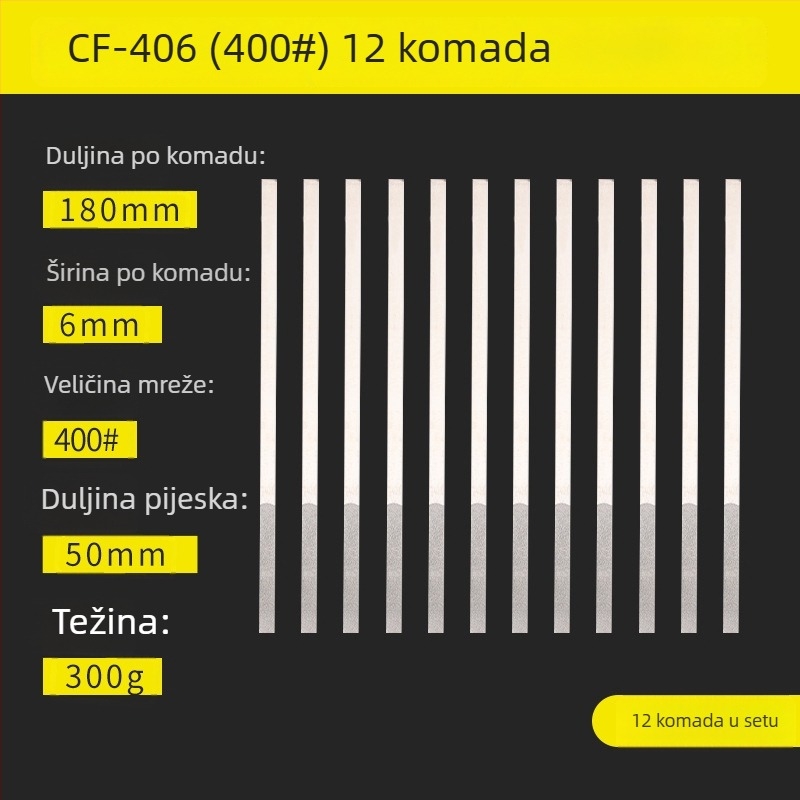 Nagibna dijamantna datoteka za industrijsko brušenje, završna obrada tvrdih metalnih rubova i izrada rukotvorina