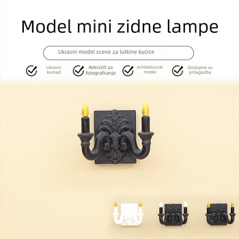Mini scena za kućicu lutkicu, zidna lampica i dekorativno osvjetljenje za mini domove