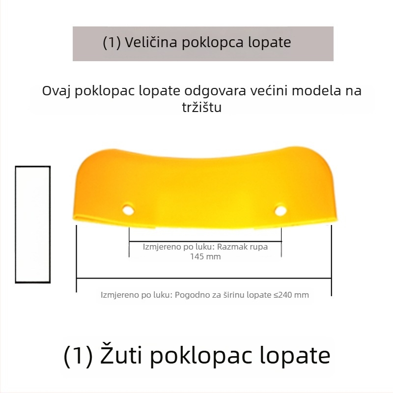 Pribor za stroj za demontažu guma: velika zaštitna navlaka za demontažni alat