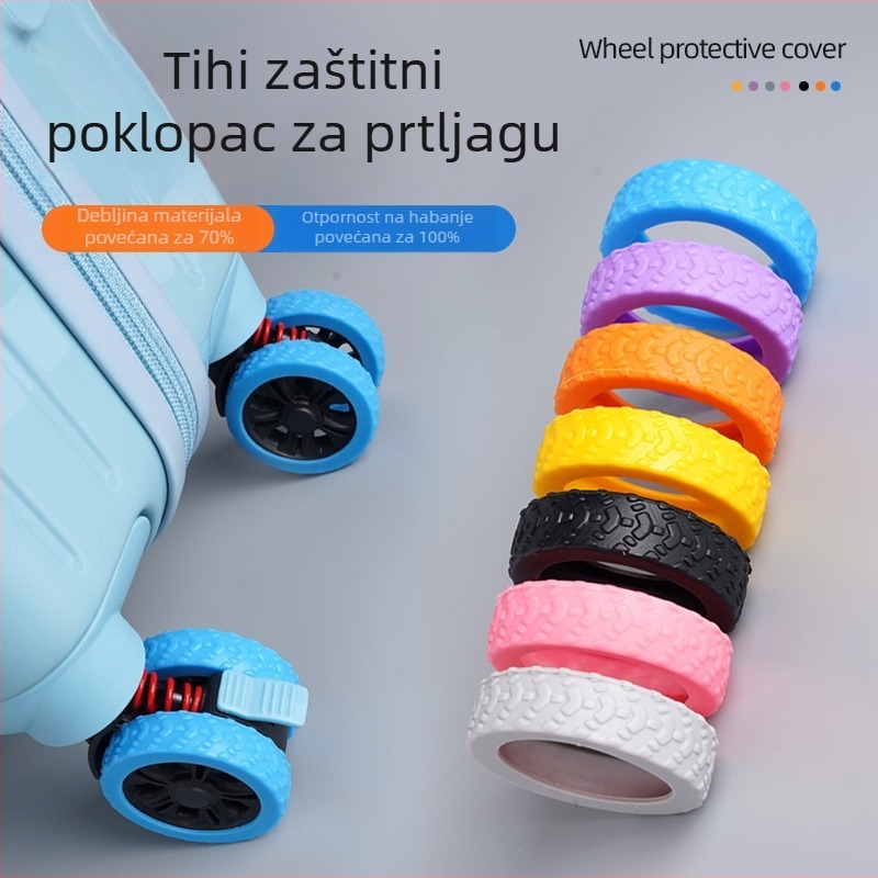 Zaštitni pokrov kotača kofera od silikona s gumom — tih 360° okretni kotač, otporan na habanje