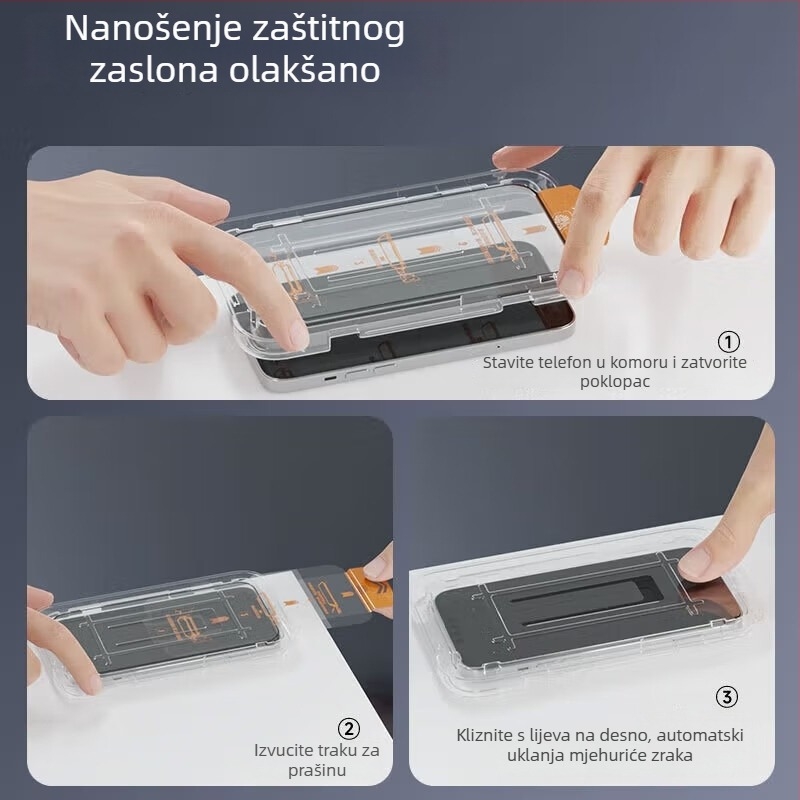 OPPO A25G zaštitno staklo zaslona, potpuno pokriće, otporno na padove, ultra prozorno, otporno na otiske prstiju, protiv plavog svjetla, eksplozijsko otporno, jednostavna ugradnja, s drugim slojem ljepila