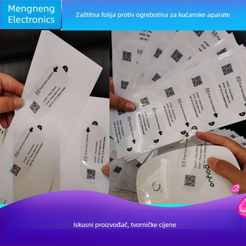 Prilagođeni PVC elektrostatistički zaštitni film bez ljepila, samopristajući, prozirni tiskani zaštitni film za LCD zaslone mobitela i plastične dijelove