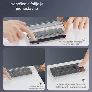 Vivo X200S zaštitno staklo za zaslon – potpuno prekrivanje, HD jasna slika, otporno na pad, šok-otpornost, brzo postavljanje