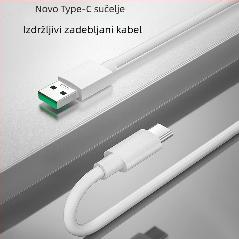 65W USB-C kabel za brzo punjenje za Oppo telefone; Reno A9 Find podatkovni kabel 80/100/120W