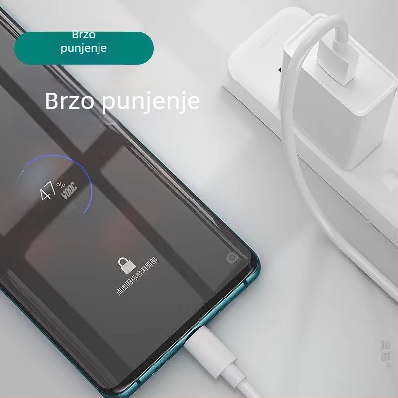 65W USB-C kabel za brzo punjenje za Oppo telefone; Reno A9 Find podatkovni kabel 80/100/120W