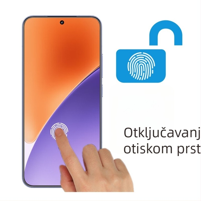 Staklena zaštita zaslona za Xiaomi 15 s ultrazvučnim otključavanjem otiska prsta, otporno na otiske, bez poroziteta