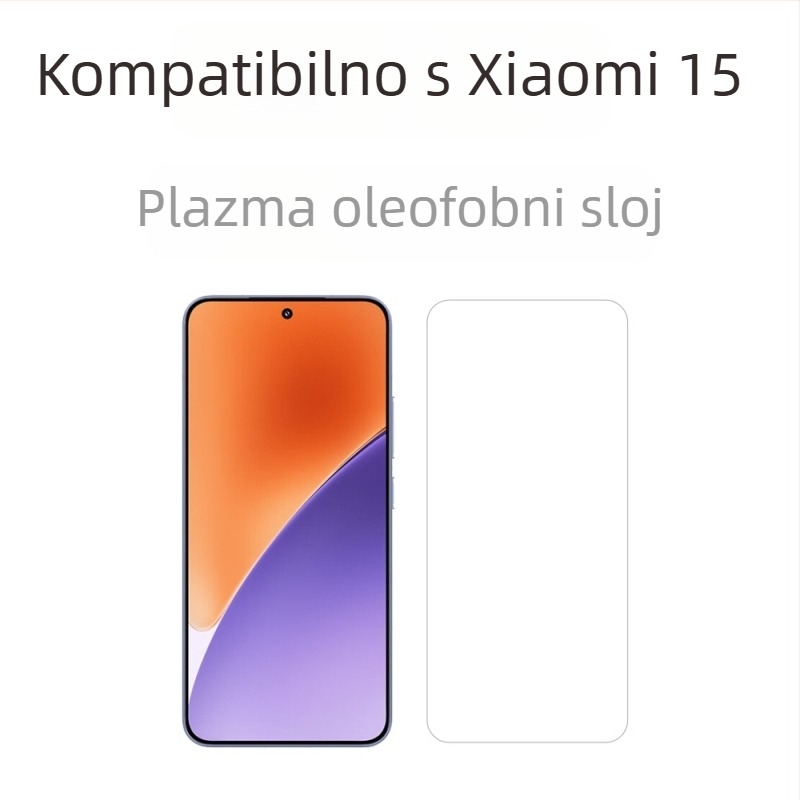 Staklena zaštita zaslona za Xiaomi 15 s ultrazvučnim otključavanjem otiska prsta, otporno na otiske, bez poroziteta