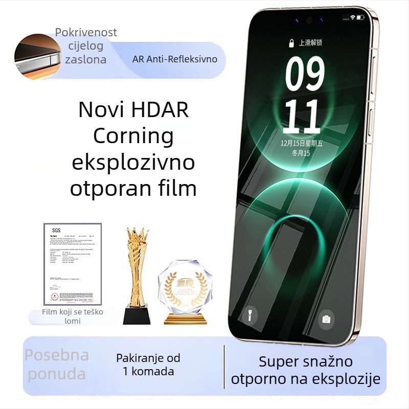 Zaslon zaštitno staklo za Xiaomi 15 – potpuno pokrivanje, otpornost na padove, otporan na otiske prstiju, zaštita očiju, zaštita plave svjetlosti, privatnost
