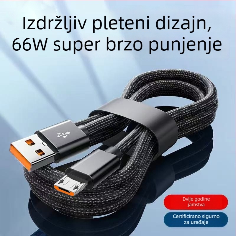 Android Micro USB kabel za brzo punjenje i prijenos podataka za Huawei, VIVO, Xiaomi, OPPO i Honor telefone