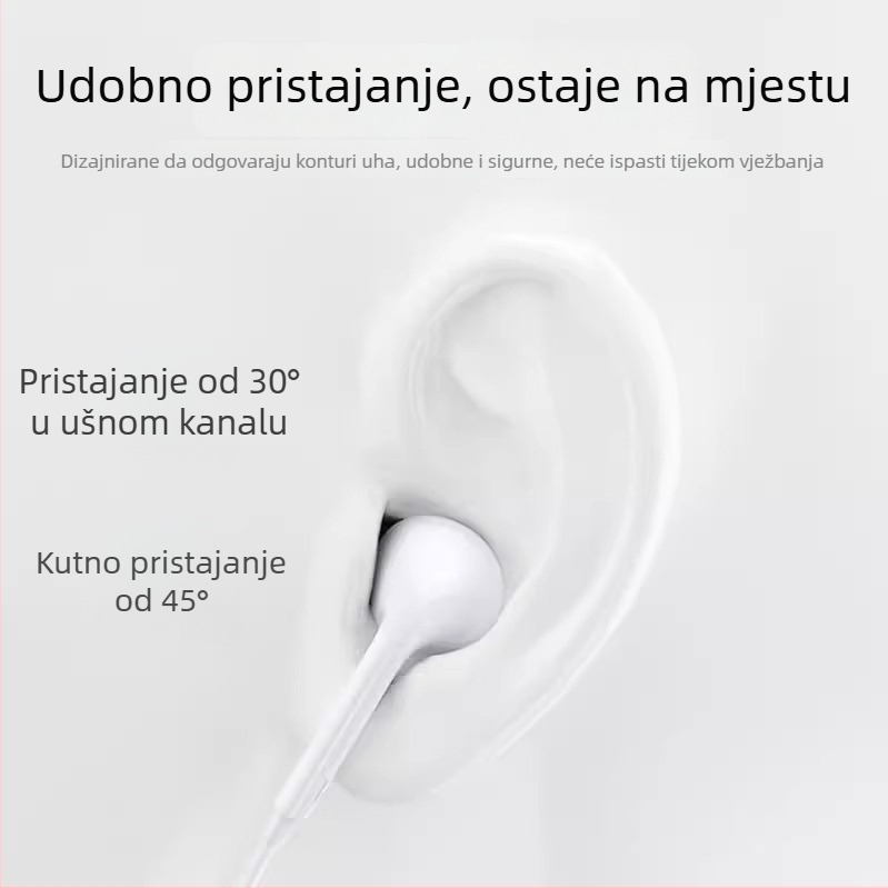 Žične ušne slušalice s Type-C digitalnim čipom i mikrofonom za Huawei/Honor X5 – karaoke snimanje