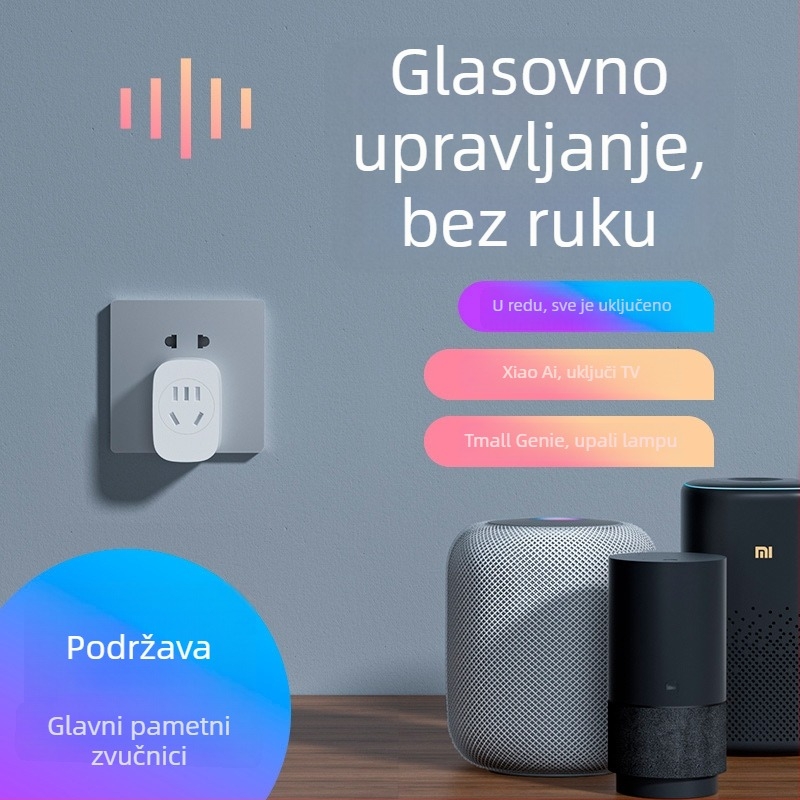 Tuya pametna Wi‑Fi utičnica s daljinskim upravljanjem, glasovno upravljanje, 10 A, tajmer, ušteda energije