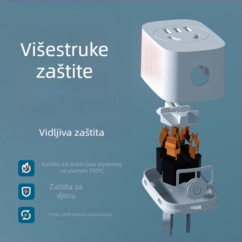 Tuya pametna Wi‑Fi utičnica s daljinskim upravljanjem, glasovno upravljanje, 10 A, tajmer, ušteda energije