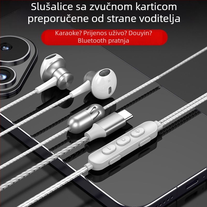 K30 žične slušalice s aktivnom izolacijom šuma i ugrađenom zvučnom karticom za snimanje, pjevanje i digitalno emitiranje
