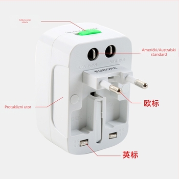 Višenamjenski univerzalni adapter za utičnicu i utikač za putovanja
