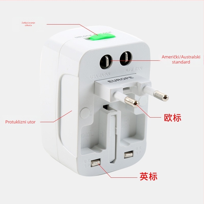Višenamjenski univerzalni adapter za utičnicu i utikač za putovanja