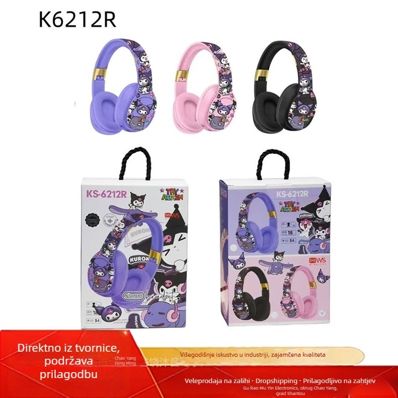 KS6212 Bežične Bluetooth slušalice za djecu, crtić stil, stereo zvuk