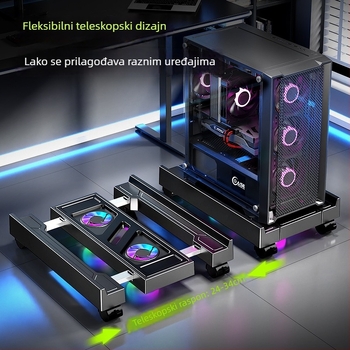 Pokretni nosač kućišta stolnog računala, podnožje ispod stola za povećanje visine, hlađenje i pohranu