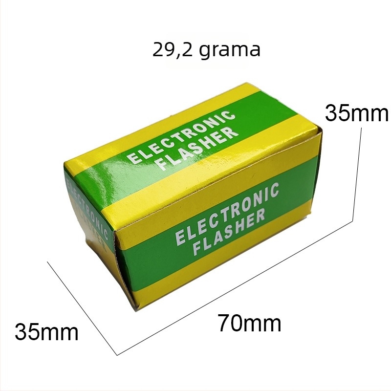 LED relej za miganje automobila, cilindričan, proziran, 12V, 2-pinski, s kabelom