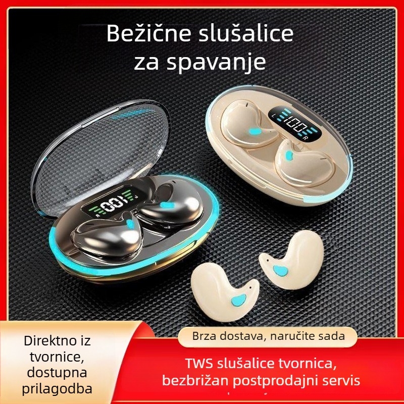 Bluetooth slušalice za spavanje s aktivnom izolacijom buke, in-ear, pogodne za spavanje na boku, slušalice za muškarce i žene