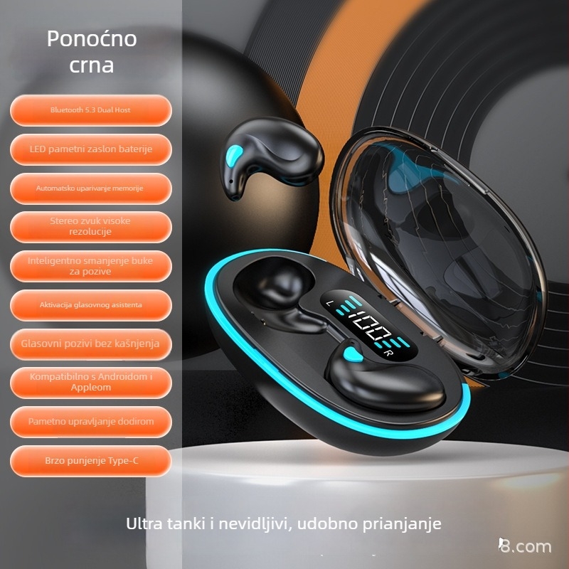 Bluetooth slušalice za spavanje s aktivnom izolacijom buke, in-ear, pogodne za spavanje na boku, slušalice za muškarce i žene