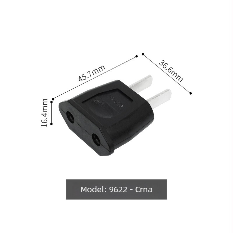 JHD-9622 AC napajanje adapter: pretvarač europski kružni utikač u GB-standardni dvopolni utikač