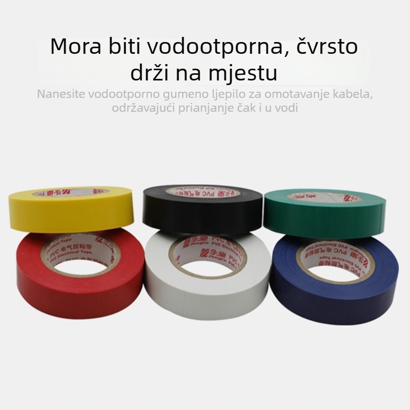 PVC elektroizolacijska traka za kablove, vodootporna, otporna na visoke temperature, otporna na napone, vatrootporna
