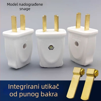 10A utikač od čistog bakra za visoku snagu, 2- ili 3-polni utikač, 16A univerzalni sigurnosni priključak