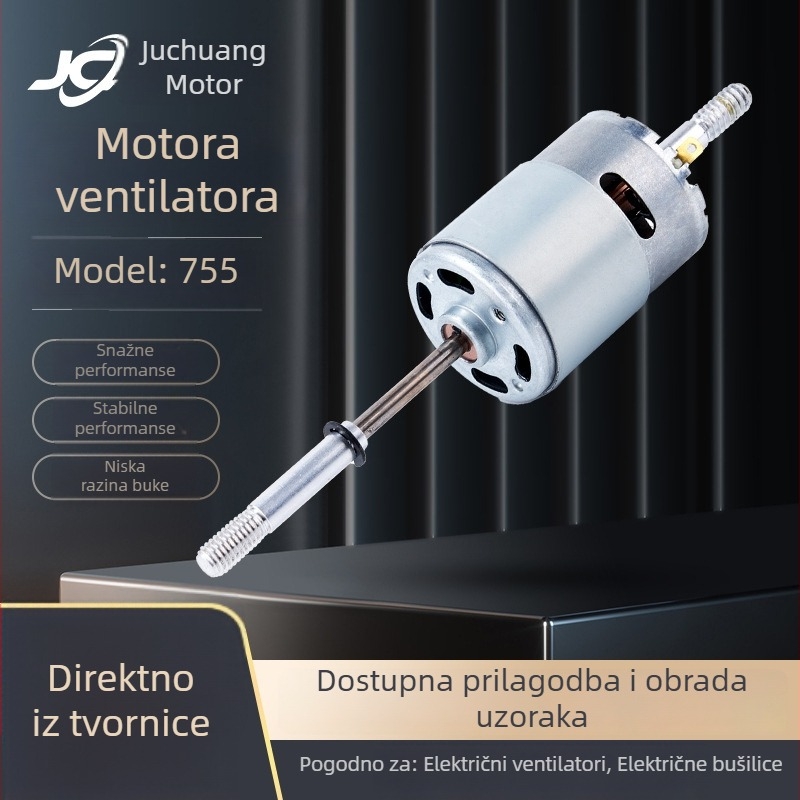 775/755 DC motor za male kućanske aparate — četkasti motor, ventilator motor 7.2/7.4/11.1/12/24V
