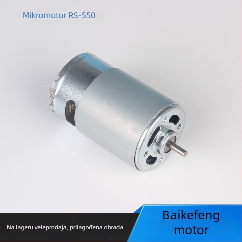 RS-550 mikromotor za alate, DC motor s četkama, 12–24V