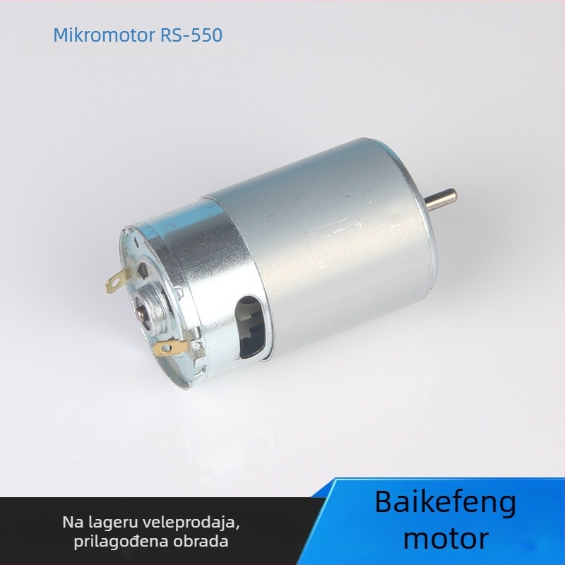 RS-550 mikromotor za alate, DC motor s četkama, 12–24V