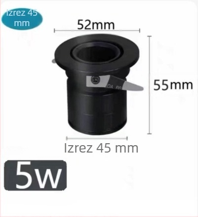 Mali ugrađeni LED spot s anti-glare COB bullseye svjetlom, efekt zvjezdane nebeske svjetlosti, bez glavnog svjetla