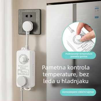 Pametna utičnica za hladnjak s regulatorom temperature i produžnim kabelom