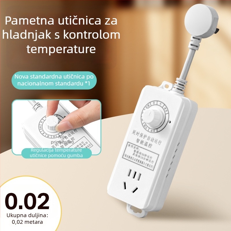Pametna utičnica za hladnjak s regulatorom temperature i produžnim kabelom