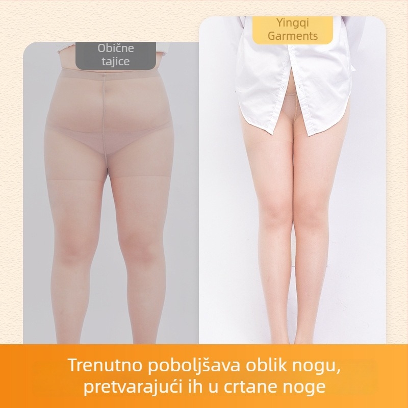 Žene plus veličine ultra tanke 0D bešivne hulahopke, prozirne za noge, otporne na hvatanje