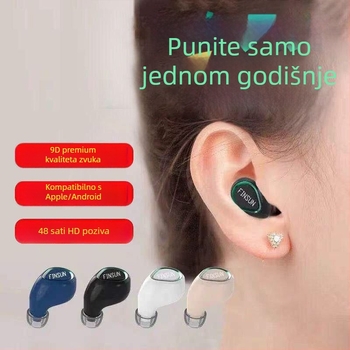 VanSeini Bluetooth bežične mini ušne slušalice, mono za sport, dugotrajna baterija