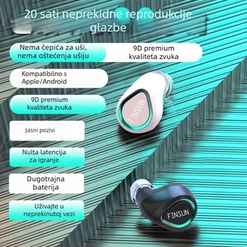 VanSeini Bluetooth bežične mini ušne slušalice, mono za sport, dugotrajna baterija