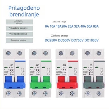 DZ47-63 zračni prekidač, 2-polski, C45, Miniaturni prekidač