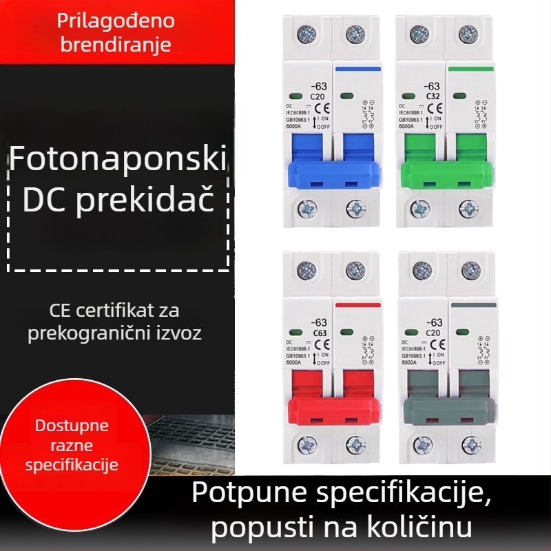 DZ47-63 zračni prekidač, 2-polski, C45, Miniaturni prekidač
