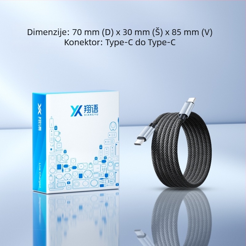 66W brzo punjenje magnetski pleteni kabel za prijenos podataka sa skladištem, za pametne telefone i tablete