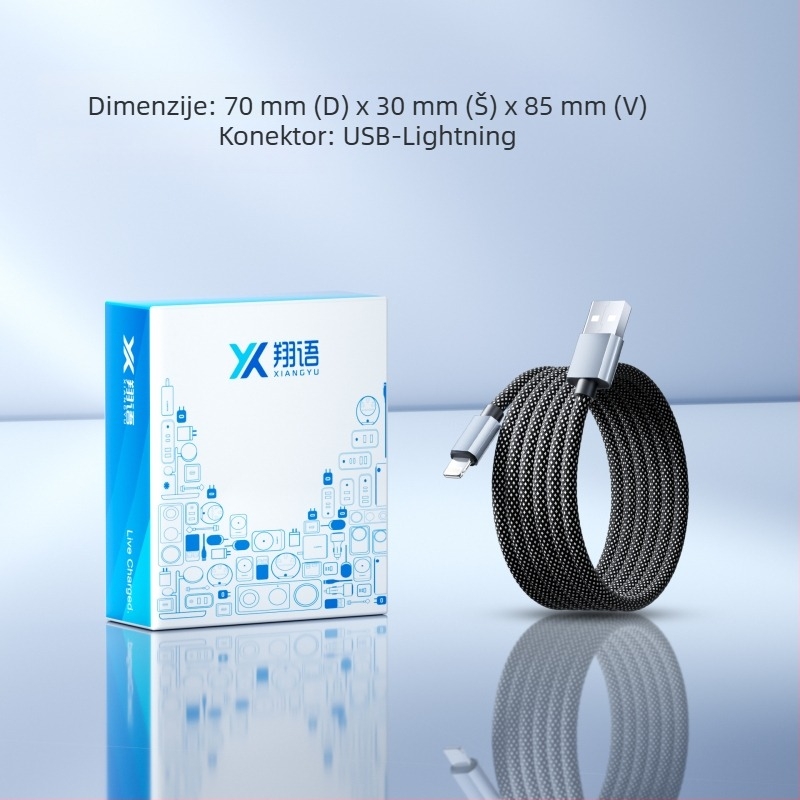 66W brzo punjenje magnetski pleteni kabel za prijenos podataka sa skladištem, za pametne telefone i tablete
